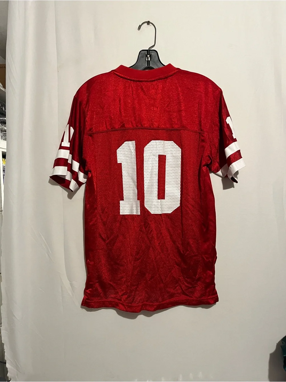 adidas Red Team Sports Jersey with White Label size L Youth size
